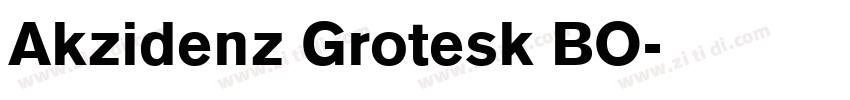 Akzidenz Grotesk BO字体转换